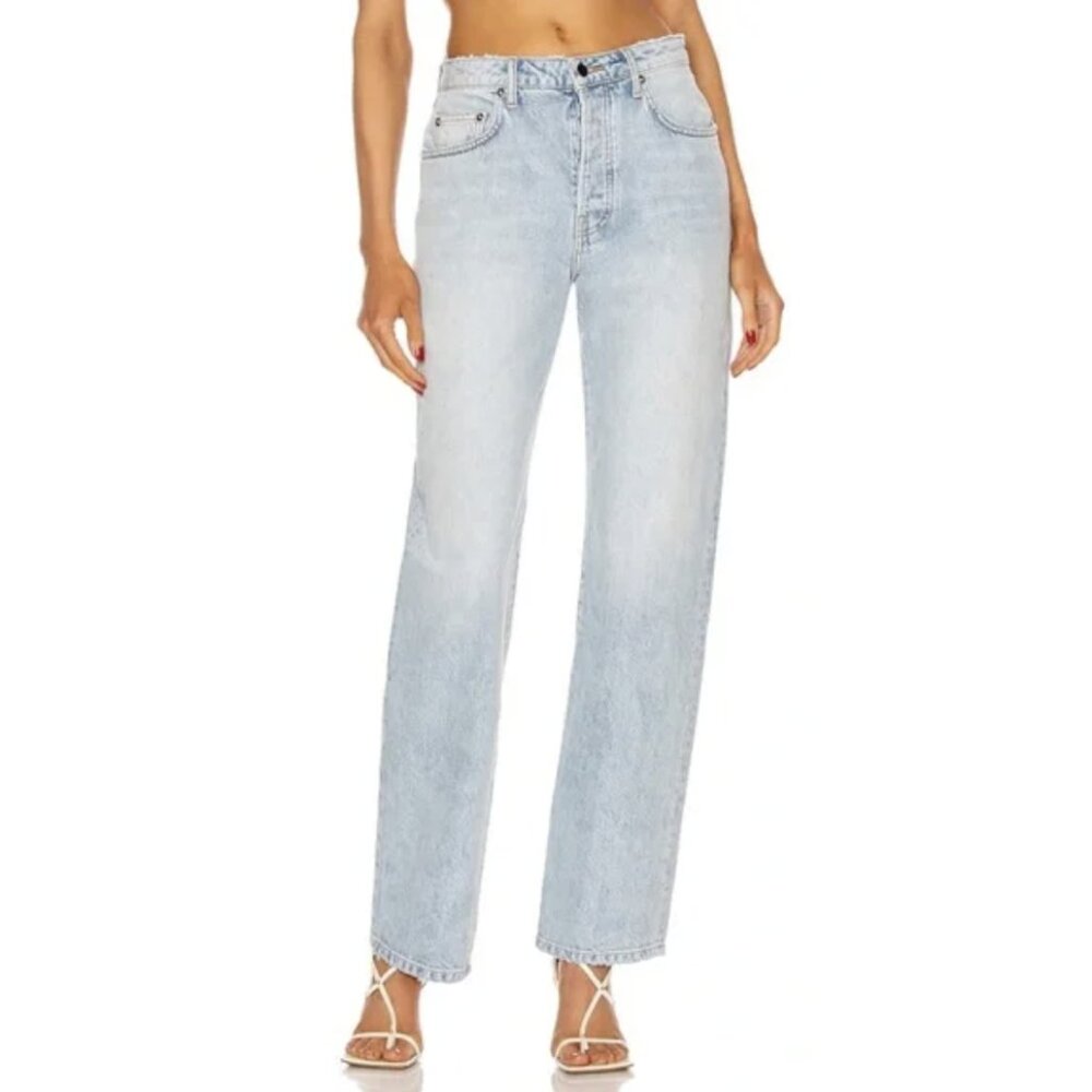 SABLYN Sammy Straight Leg High Rise Jeans in Azure Light Wash - Size 28